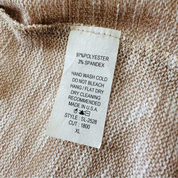 Simply Lara Duster Kimono Lace Detail Open Front Sleeveless Neutral Beige XL NEW - Picture 3 of 12